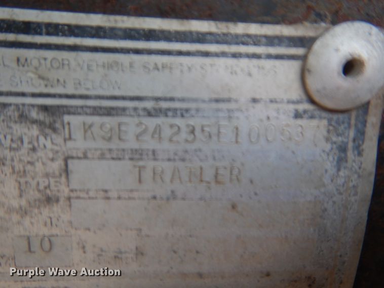 image for item HT9386 1984 Kalyn CT-16  equipment trailer