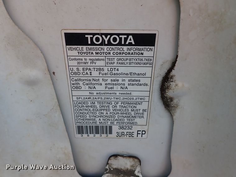 image for item IN9678 2011 Toyota Tundra  Double Cab pickup truck