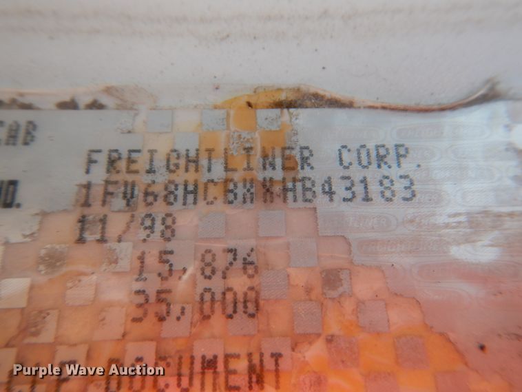 image for item IR9151 1999 Freightliner FL106  rescue vehicle