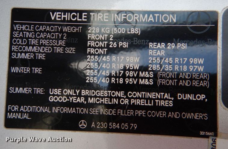 image for item IR9163 2004 Mercedes Benz SL500  convertible