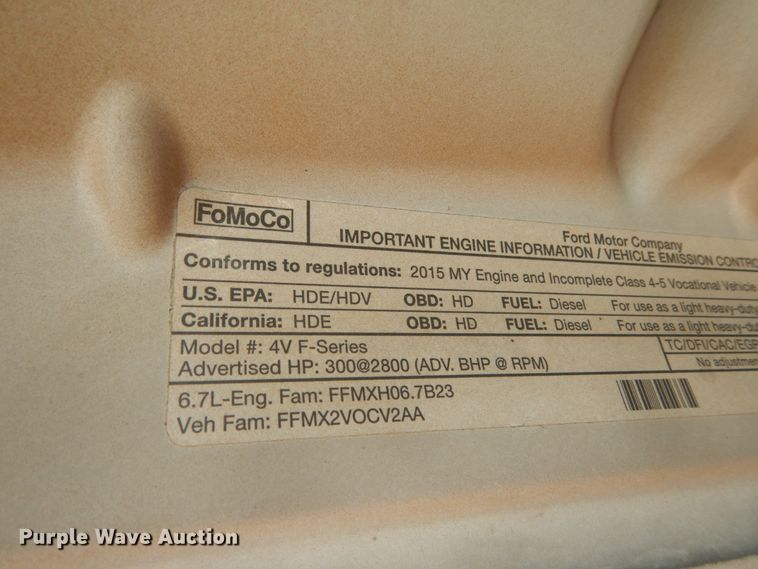 image for item JG9078 2015 Ford F550 Super Duty XL  Crew Cab utility / service truck