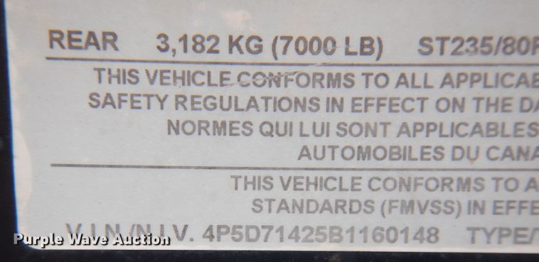 image for item JQ9157 2011 PJ Trailers  dump trailer