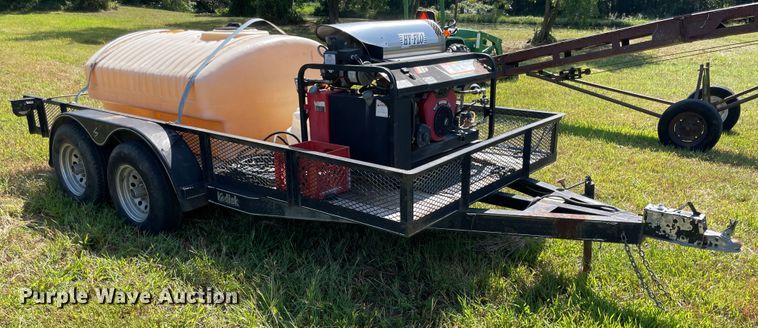 image for item JQ9558 2002  shop built utility trailer with pressure washer
