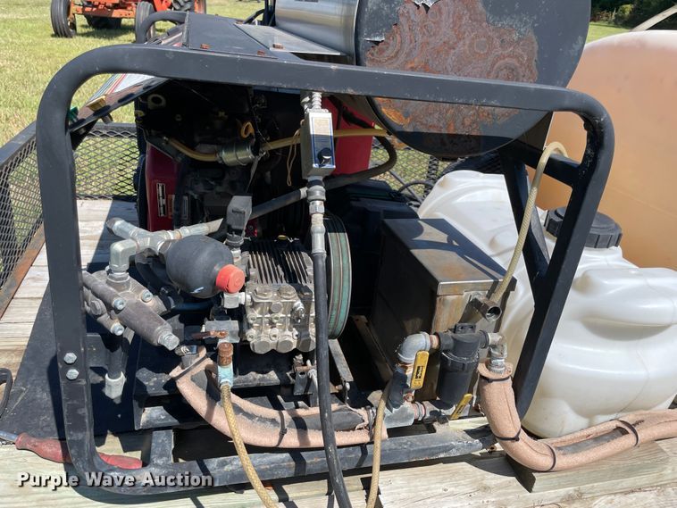 image for item JQ9558 2002  shop built utility trailer with pressure washer