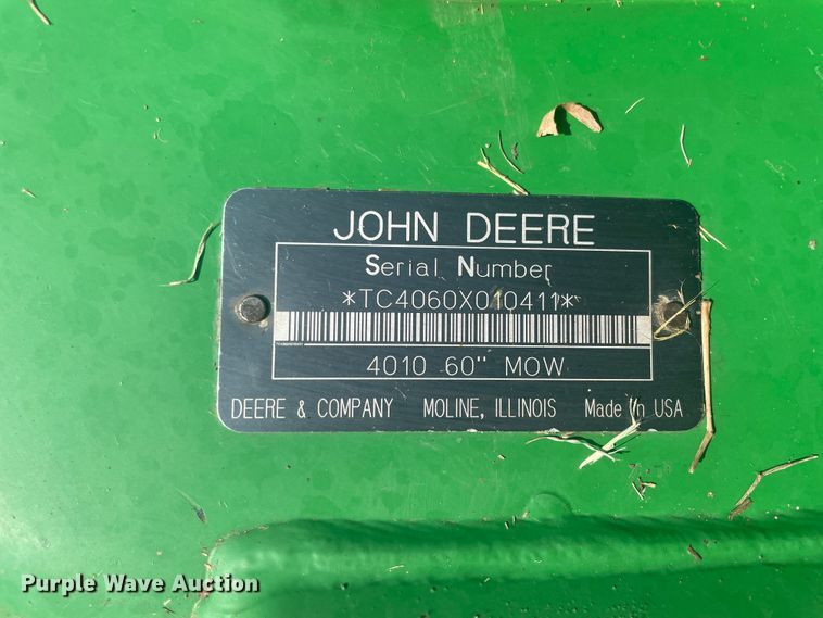 image for item KK9545 John Deere 4010  MFWD tractor