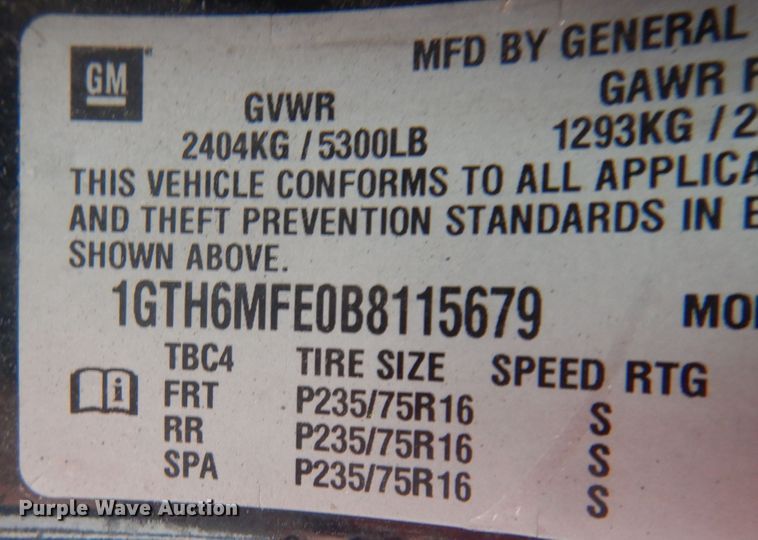 image for item KU9141 2011 GMC Canyon  Crew Cab pickup truck