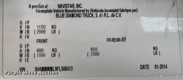 image for item KU9145 2015 International Dura Star 4300  box truck