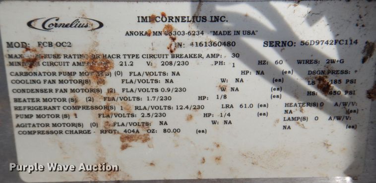 image for item KX9365 IMI Cornelius FCB OC2  slushie machine