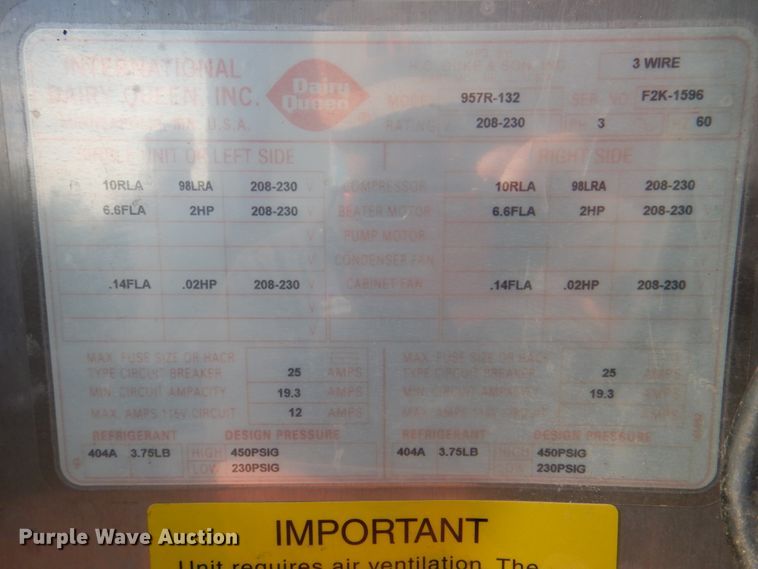 image for item KX9367 (2) HC Duke and Sons 957R-132 ice cream machines