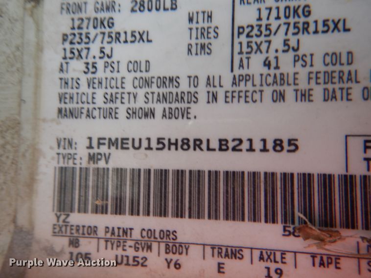 image for item KX9372 1994 Ford Bronco XLT  SUV