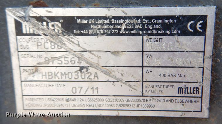 image for item DG1721 2010 Komatsu PC88MR-8  mini excavator