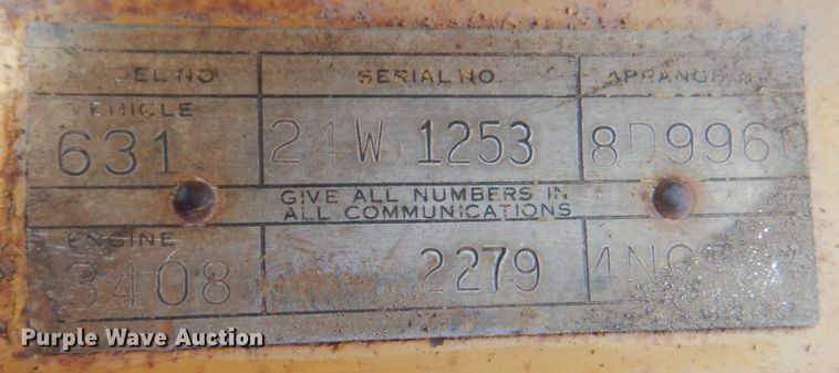 image for item DG1722 1977 Caterpillar 631D  water wagon