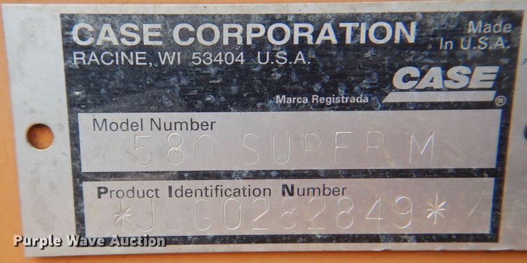 image for item DG1729 2002 Case 580 Super M  backhoe