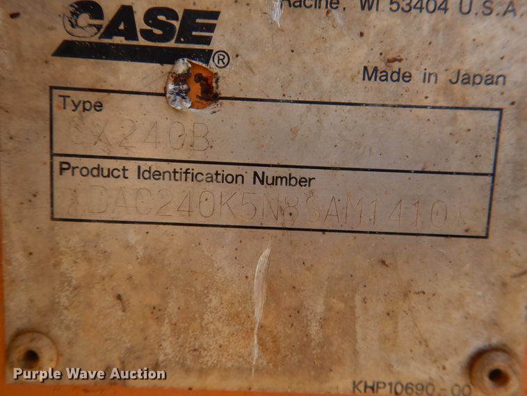 image for item DG1752 Case CX240B  excavator