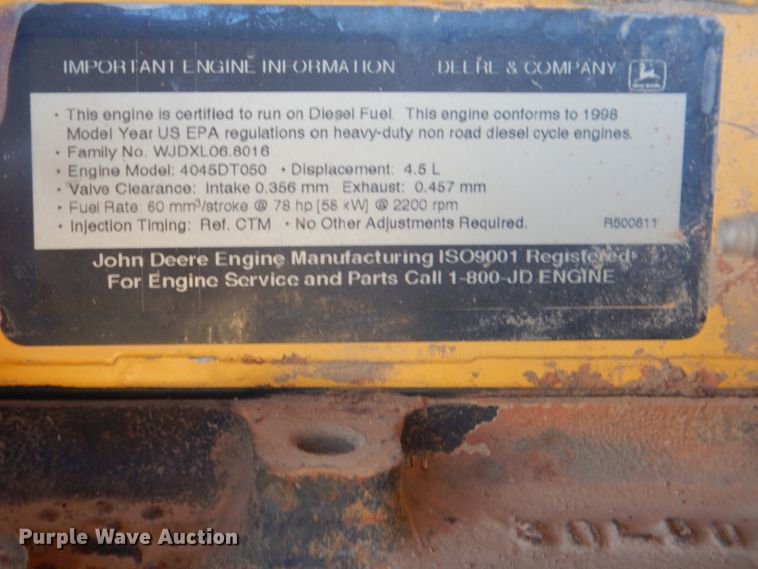 image for item DG1766 1998 John Deere 488E  forklift