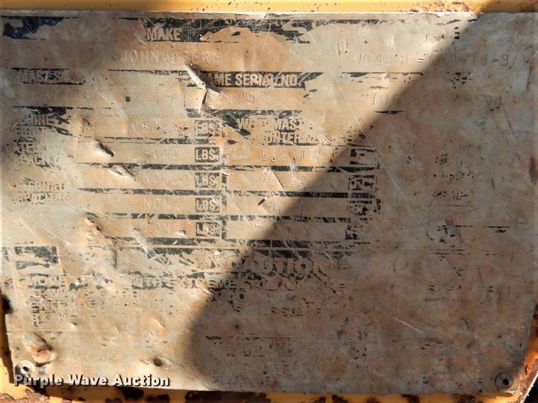 image for item DG1766 1998 John Deere 488E  forklift