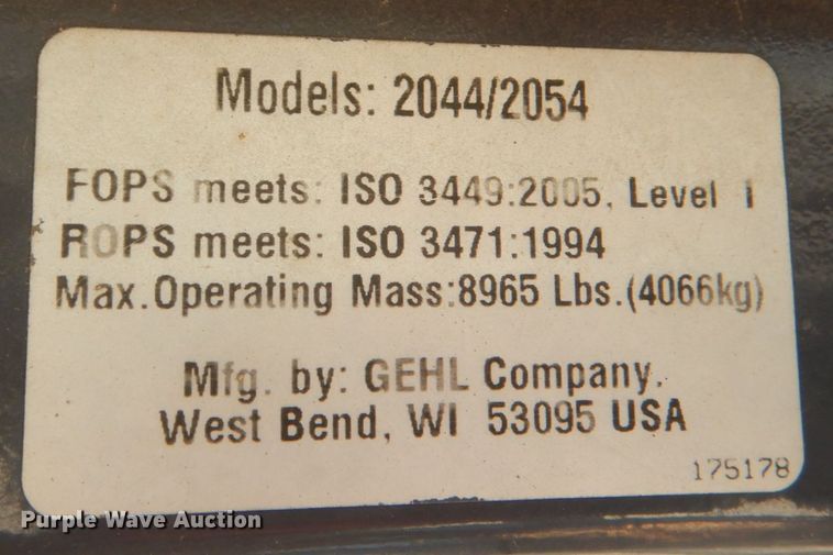 image for item DJ0788 2008 Mustang 2044  skid steer loader