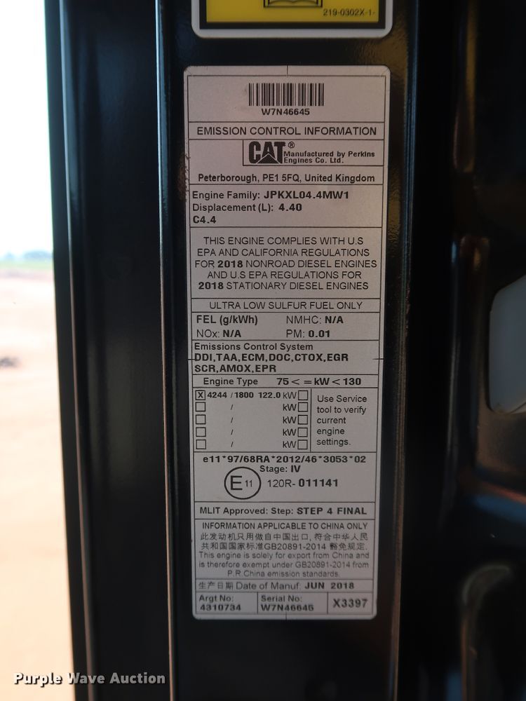 image for item DJ1946 2019 Caterpillar 325F L CR  excavator