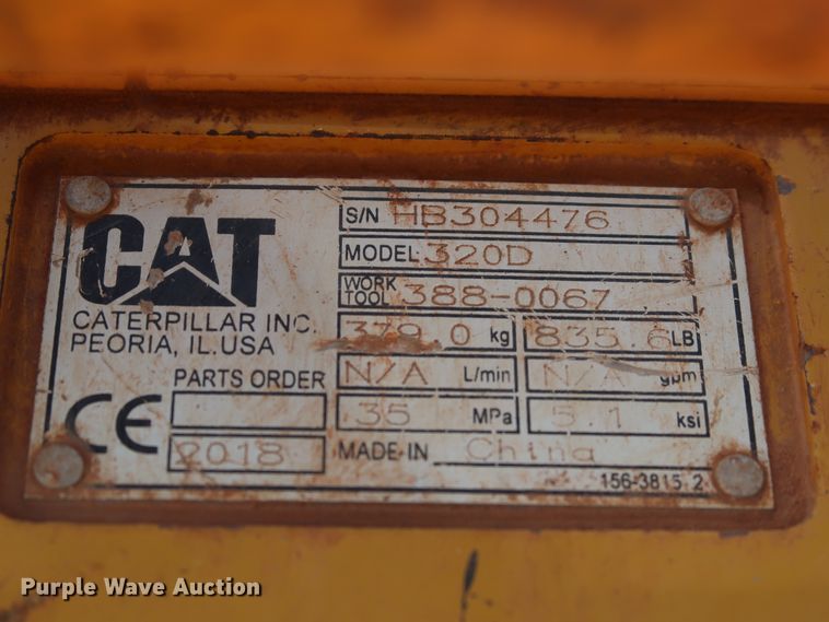 image for item DJ1946 2019 Caterpillar 325F L CR  excavator