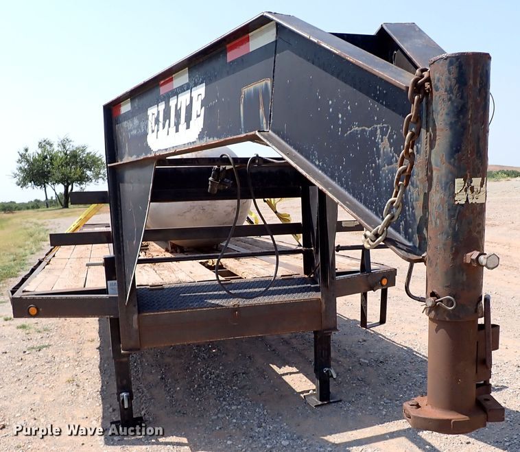 image for item DJ1948 2006 Elite Gooseneck Dovetail-30  equipment trailer