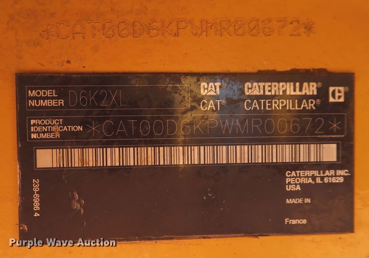 image for item DJ1954 2014 Caterpillar D6K2 XL  dozer