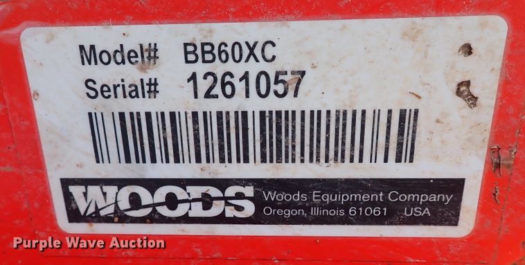 image for item DJ1959 2018 Woods BB60CX  rotary mower