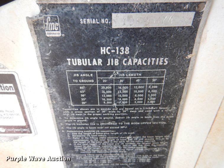 image for item DL0141 Link Belt HC138  crane