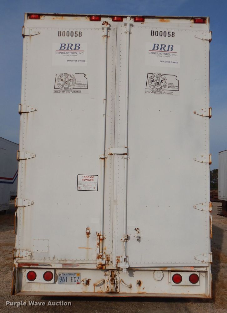 image for item DL3154 1986 Kentucky  dry van trailer