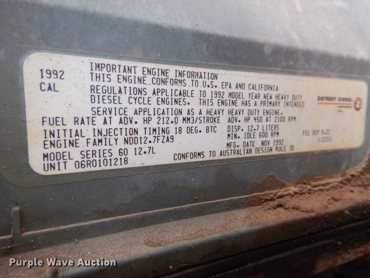 image for item DL3176 1993 Kenworth W900  dump truck