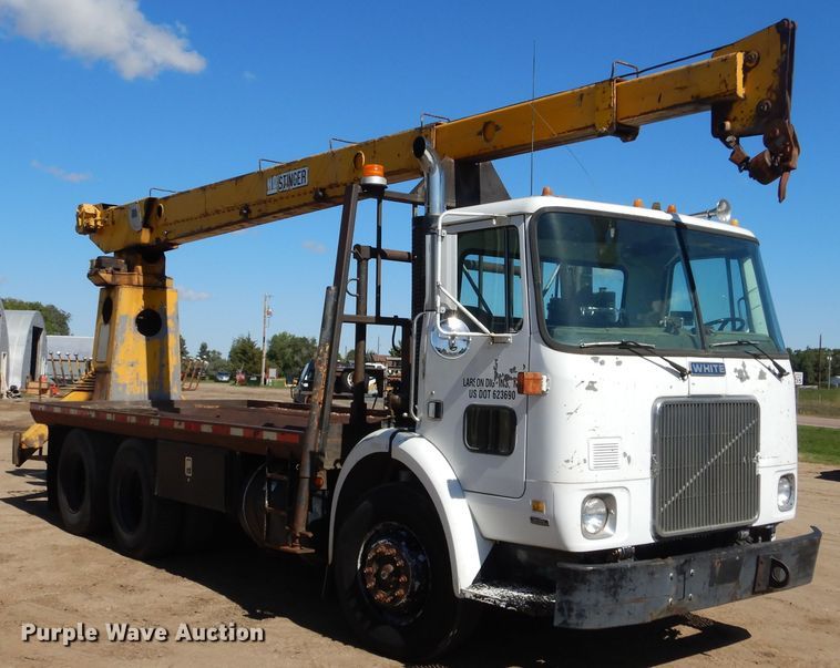 image for item DL6345 1987 Volvo White WX64T  crane truck