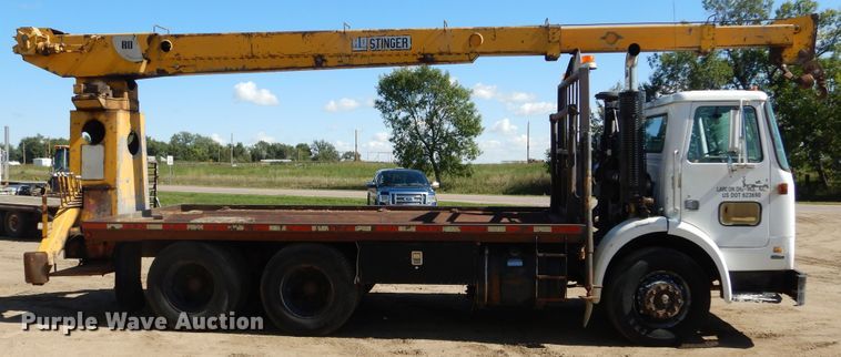 image for item DL6345 1987 Volvo White WX64T  crane truck