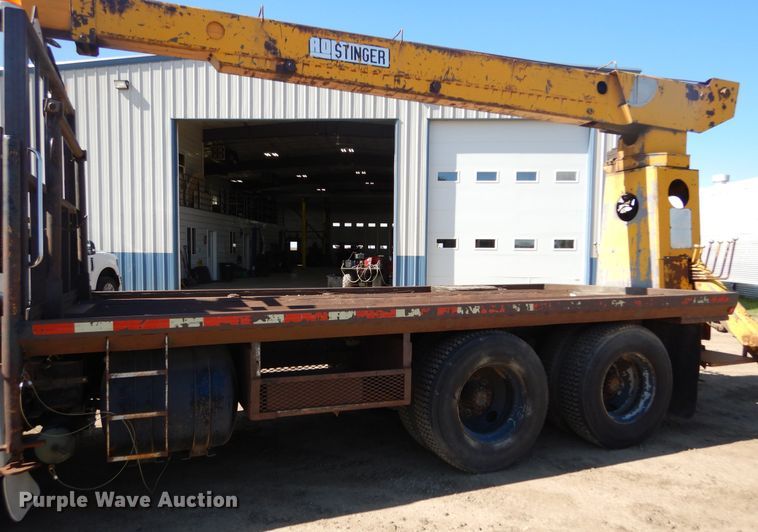 image for item DL6345 1987 Volvo White WX64T  crane truck