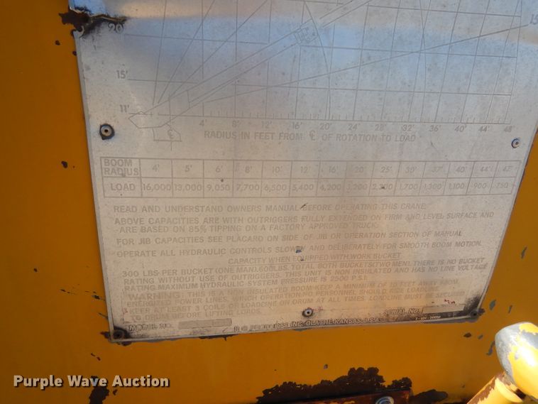 image for item DL6345 1987 Volvo White WX64T  crane truck