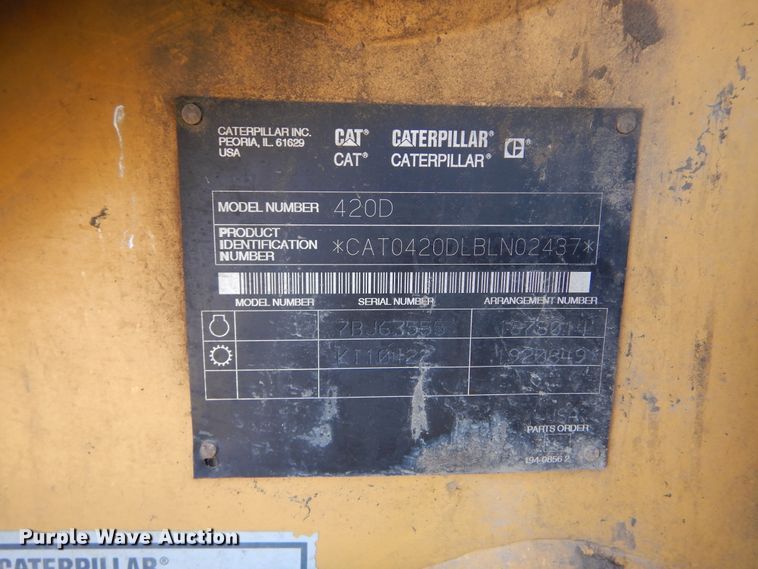 image for item DL6350 2002 Caterpillar 420D  backhoe