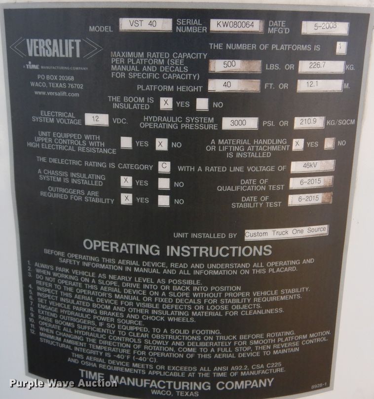 image for item DL6360 2015 Dodge Ram 5500HD  bucket truck