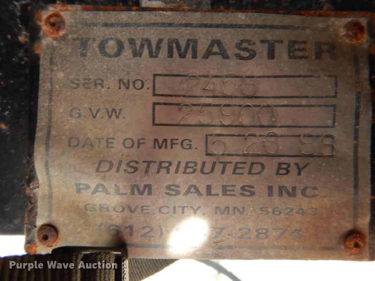 image for item DM0006 1988 Towmaster  equipment trailer