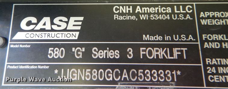 image for item DM4383 2010 Case 586G  forklift