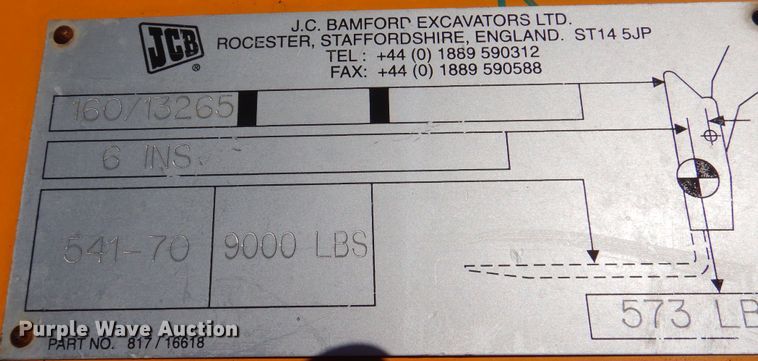 image for item DM6458 JCB 541-70AGS  telehandler