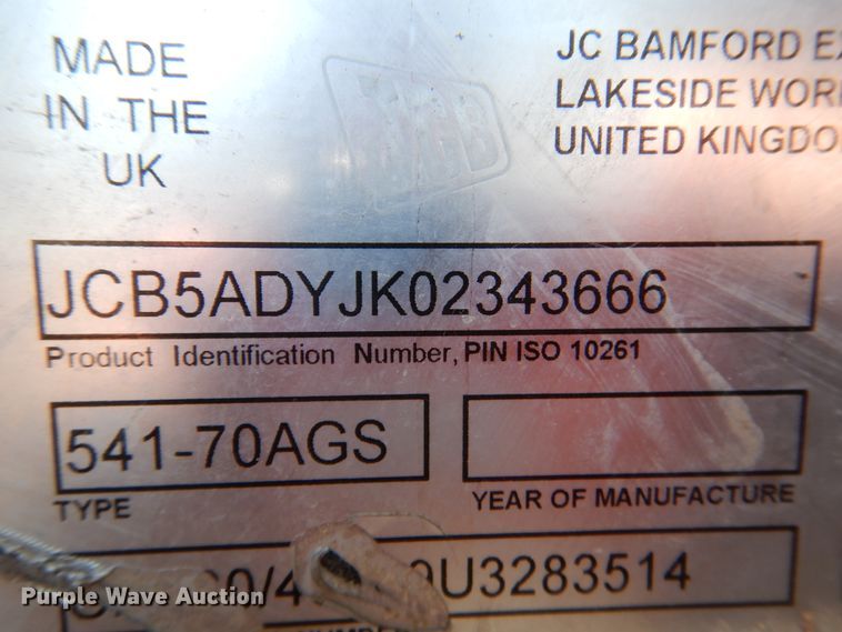 image for item DM6458 JCB 541-70AGS  telehandler