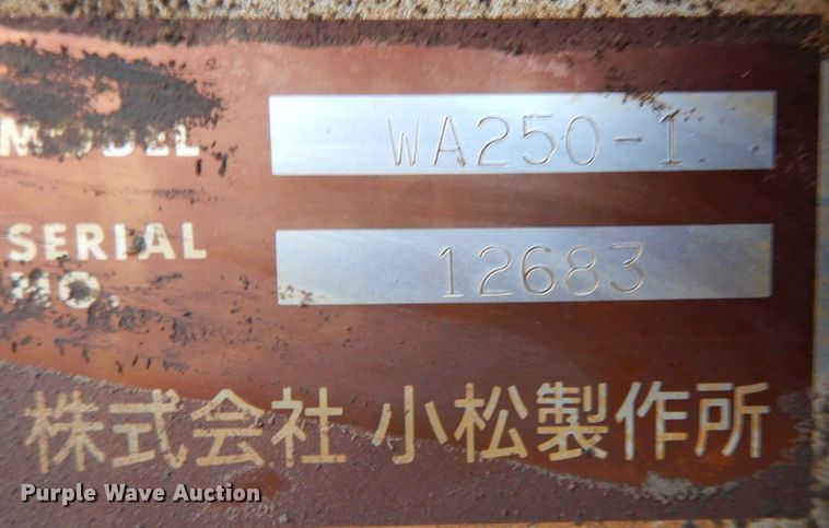 image for item DM6459 Komatsu WA250-1  wheel loader