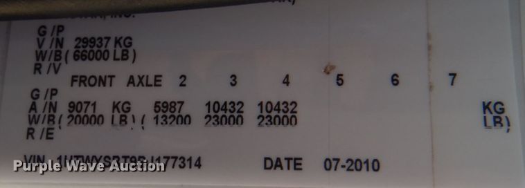 image for item HT9433 2011 International WorkStar 7600  vacuum truck