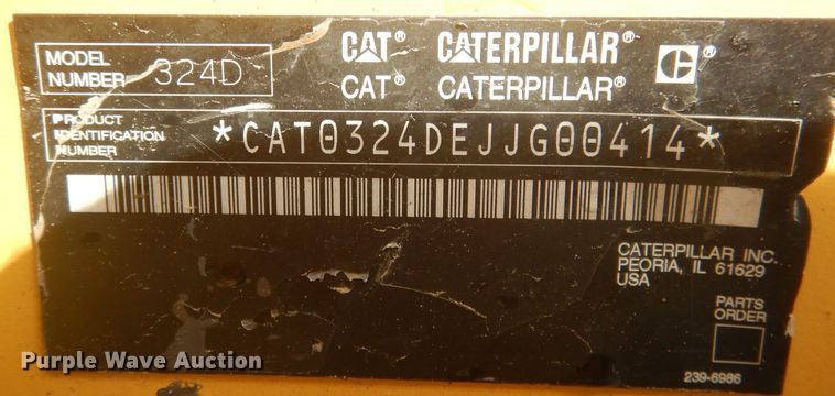 image for item HU9295 2007 Caterpillar 324D  excavator