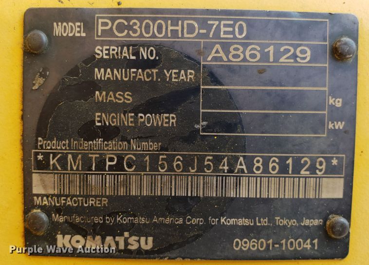 image for item IC9908 2008 Komatsu PC300HD-7EO  excavator