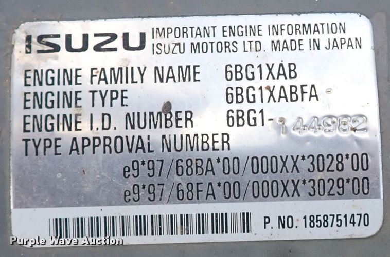 image for item IN9612 2002 Hitachi ZX200LC  excavator