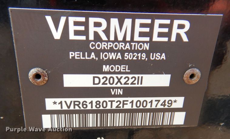 image for item IN9992 2015 Vermeer D20X22  Series II directional boring unit
