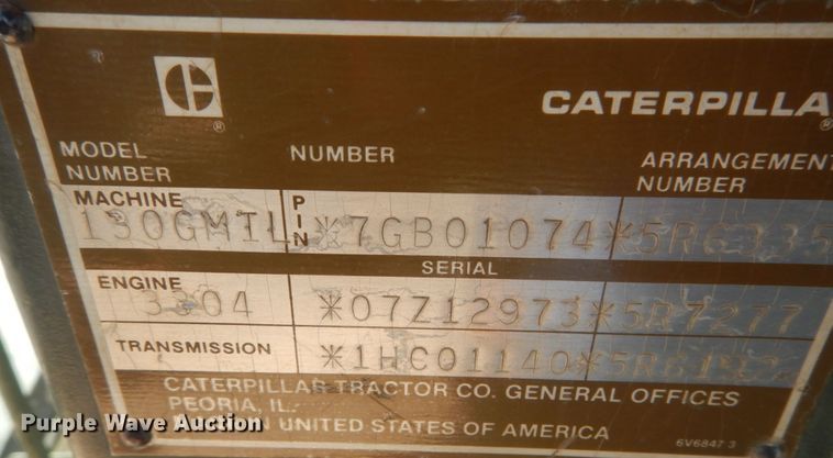 image for item JG9095 1985 Caterpillar 130G  motor grader