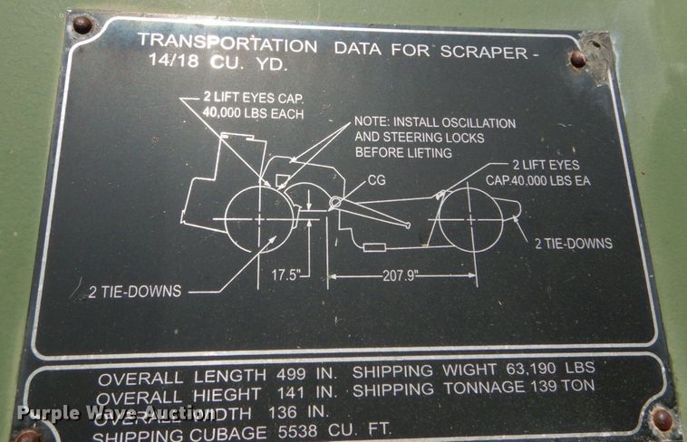image for item JG9096 1985 Caterpillar 621B  conventional scraper
