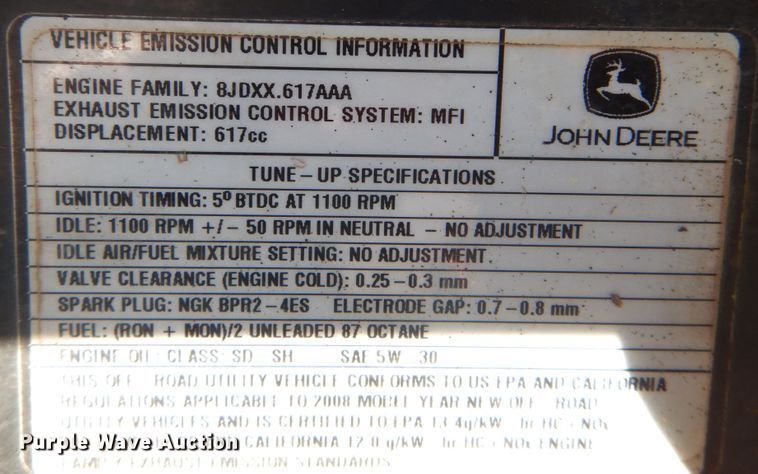image for item JG9098 John Deere XUV  utility vehicle