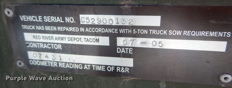 image for item JG9101 1984 Am General M929  dump truck