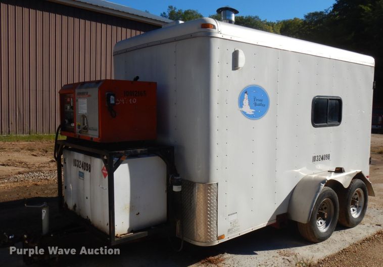 image for item JQ9148 2014 Lark United  enclosed cargo trailer with ground thaw machine
